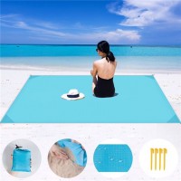 Amazon Hotsale Sand-proof Camping Mat Customize Logo Color Size Ripstop Waterproof Pocket Sand Free Beach Blanket