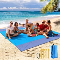 Sand Free Beach Blanket, Waterproof Picnic Blankets Oversized for 5-8 Adults, Fast Drying Outdoor Beach Mat Lightweight and Durable, Easy to Clean for Camping